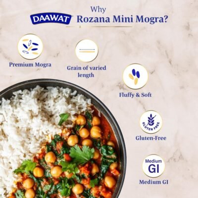Daawat Sehat/Rozana Basmati Rice Mini Mogra, 5kg