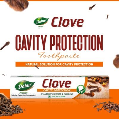 Dabur Herb'l Clove Toothpaste - Cavity Protection