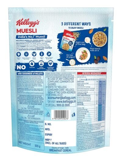 Kellogg’s Muesli 0% Added Sugar – Power Breakfast