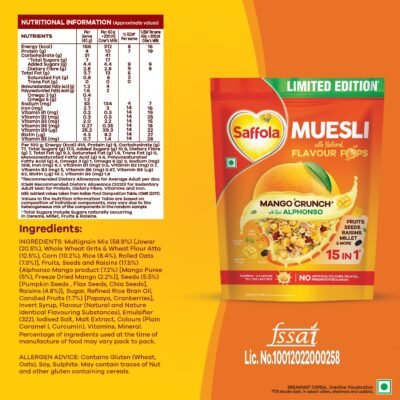 Saffola Muesli Mango Crunch - Limited Edition