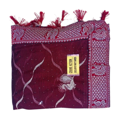 Crime Aesthetic Women's Net Saree