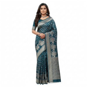 blue sadi Anurbha Makhan Women Saree