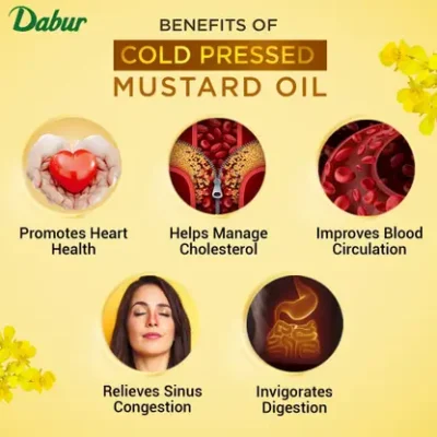 Dabur Cold Pressed Mustard Oil (1 L)
