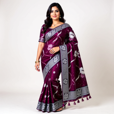 Elegant Women's Fancy Net Sarees