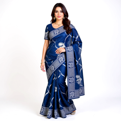 Elegant Crime Action Women's Net Sarees