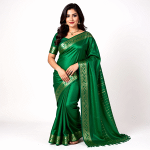 qwen-image-edit_wearing-a-female-model-this-saree Thaili Rediomirchi Stylish Saree