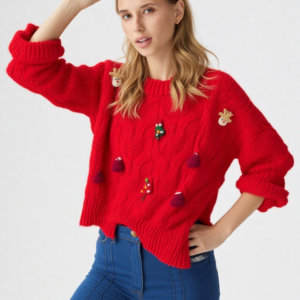 Girls Winter Fancy red Sweaters | pure cotton