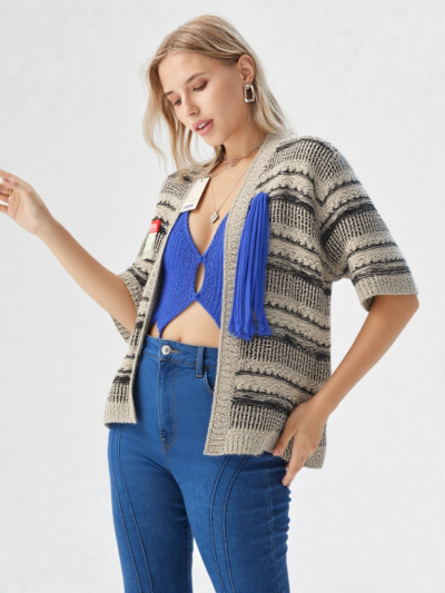 Women's Cotton Full Sleeves Shrug with Pocket