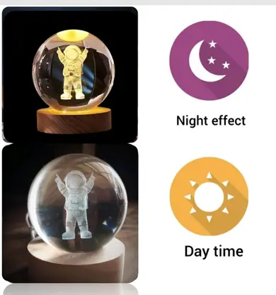 3D Astronaut Crystal Ball LED Lamp