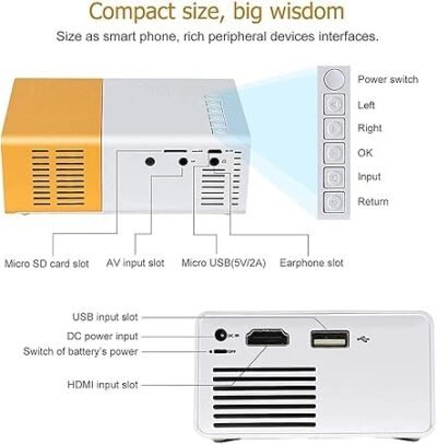 Portable Mini LED Projector - 1080P HD