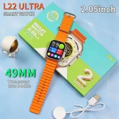 Style Panda L22 Ultra 2 Smartwatch – Orange Strap, 49