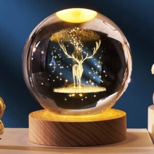 3D Galaxy Crystal Ball Night Lamp