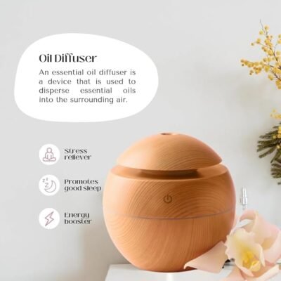 Wood Cool Mist Ultrasonic Humidifier for Room Moisture