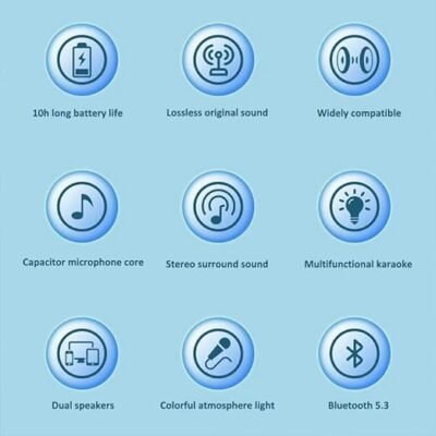 Karaoke Bluetooth Mic for Kids with Bluetooth speaker