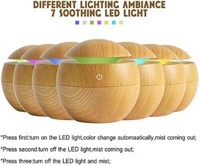 Wood Cool Mist Ultrasonic Humidifier for Room Moisture