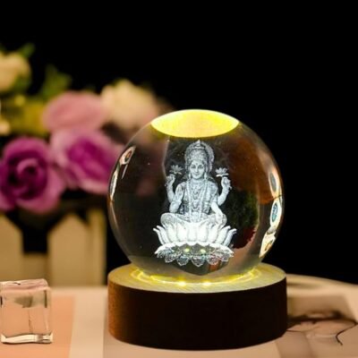 Goddess Laxmi Ji  Crystal Ball Night Light