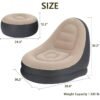 Velvet 2 Seater Inflatable Lounge Chair | Air Sofa