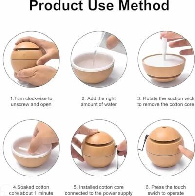 Wood Cool Mist Ultrasonic Humidifier for Room Moisture