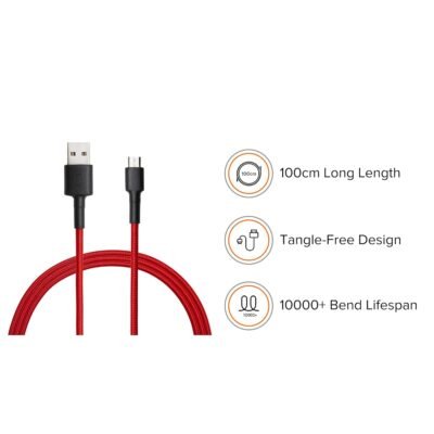 MI Micro USB Braided Cable - Red