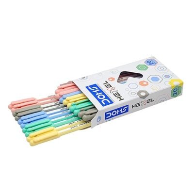DOMS HEXEL Pen Blue - 20 PCS Box