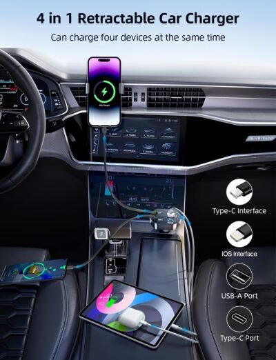 120W Retractable Car Charger