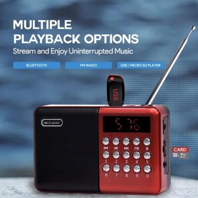 5W Bluetooth Speaker – Stylish Red