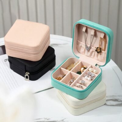 PU Leather Jewelry Organizer Box