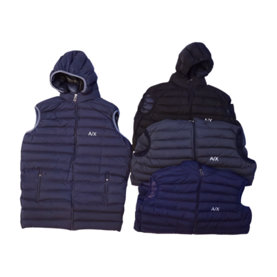 Men Sleeveless Winter Jacket with Cap