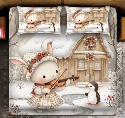 Sitting Style Cotton Super King Printed Bedsheet