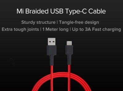 MI Micro USB Braided Cable - Red