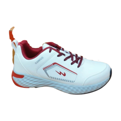 Campus Men's White-Red Running Shoes