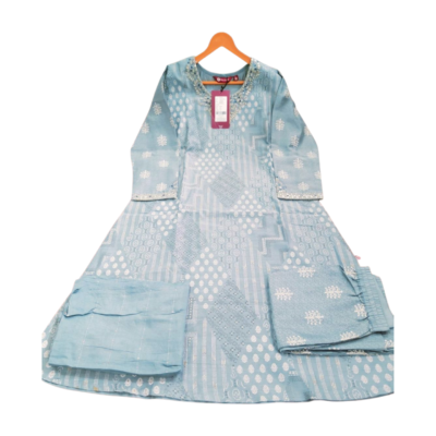 Sky Blue Women's Suit - Elegant 2 Design Set