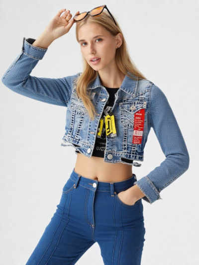 Girls Fancy Denim Jacket