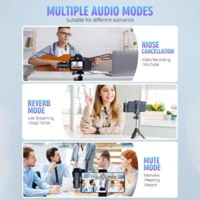 K15 3-in-1 Wireless Lavalier Microphone