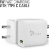 Syska 18W Wall Charger with Detachable Cable