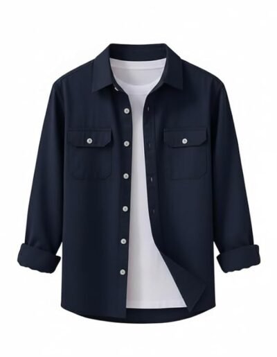 DEELMO Men's Stylish Cotton Blend Shirt