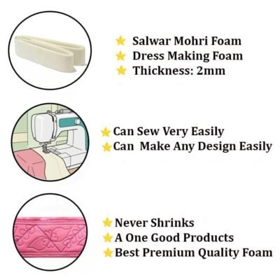 2 Meter Premium Foam Sheet for Salwar Mohri |Dress Making