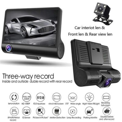 Dual Dash Cam with 4-Inch Screen