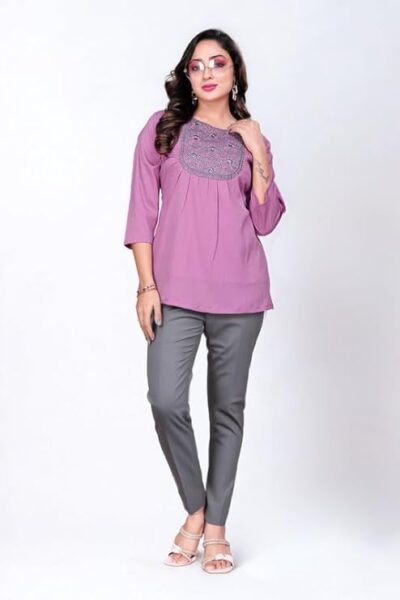 Stylish Embroidered Women's Short Kurti