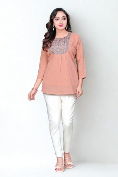 Stylish Embroidered Women's Short Kurti