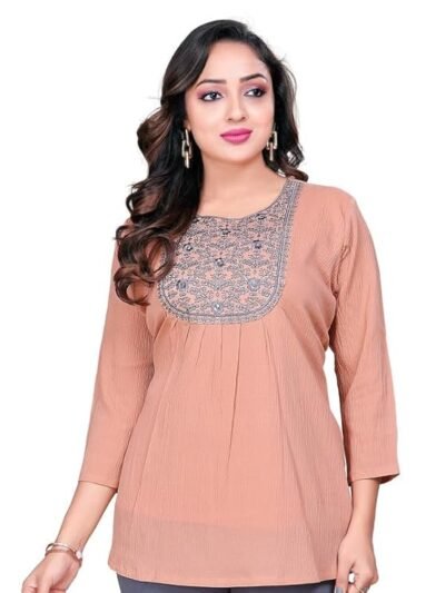 Stylish Embroidered Women's Short Kurti
