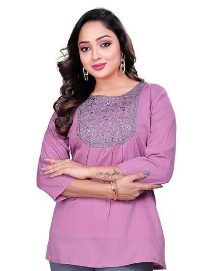 Stylish Embroidered Women's Short Kurti