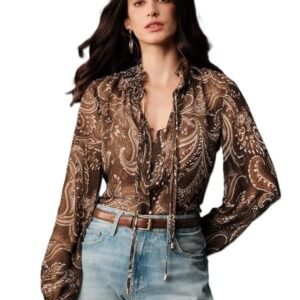 Women Cecily Paisley-Trim Shirt | TOP