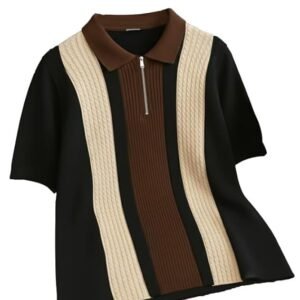 AUSK Men's Retro Knit Polo | T-shirt