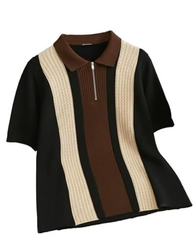 AUSK Men's Retro Knit Polo | T-shirt