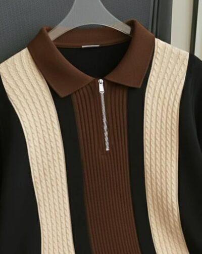 AUSK Men's Retro Knit Polo | T-shirt