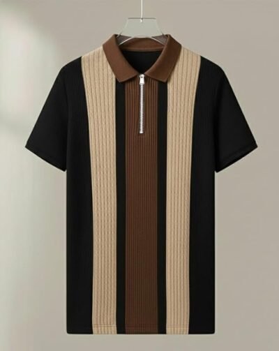 AUSK Men's Retro Knit Polo | T-shirt