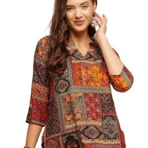Women's Short Kurti - Rayon Cotton Blend