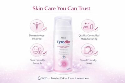 Tyro din Creamy Lotion 100 ml with SPF 15 | Daily Use Body Lotion | Lightweight Moisturizing Formula for Even-Looking Skin Tone | 100% Orignal From Canixa lifesince.