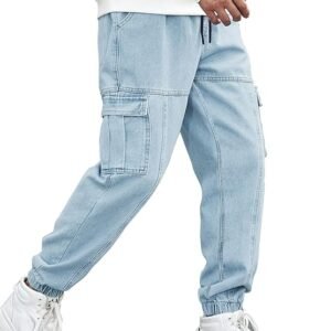 Noble Monk Men's Loose Fit Jeans | Denim Cargo